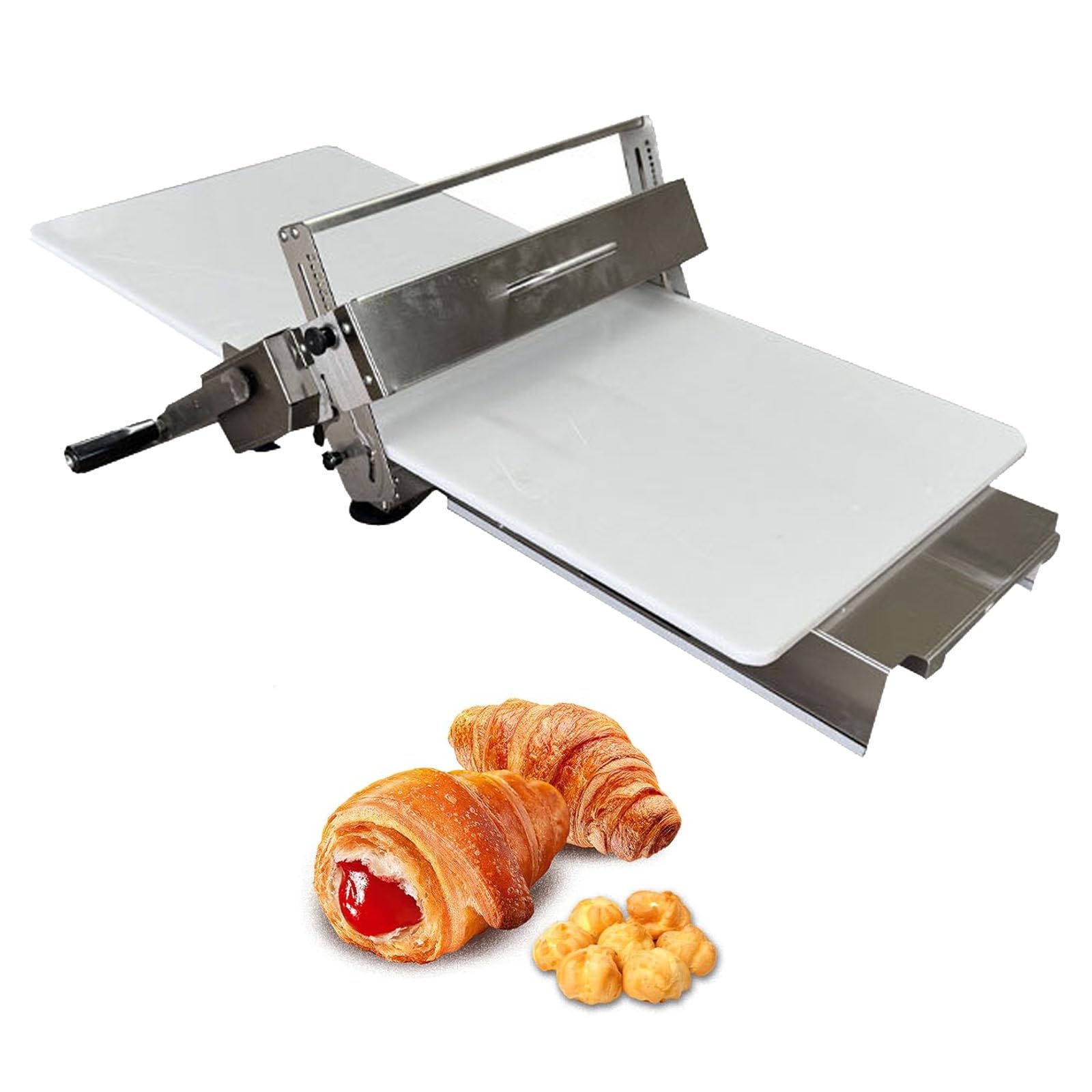 Laminoir à pâte à épaisseur réglable, Machine à laminer la pâte Pliable, avec Plaque de laminage, Machine à laminer la pâte Manuelle, pour Pizzas, pâtisseries et fondants,Type400