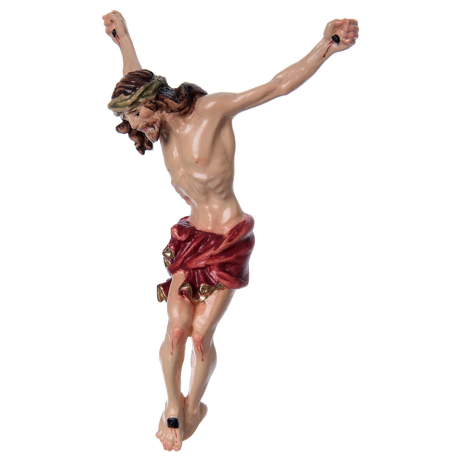 Holyart Body of Christ with Red Painted Wood Drape, 30cm (11.82 INC.)