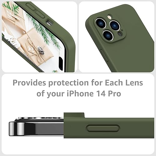 Miniatura 7 de MCFANCE Magsafe - Funda magnética de silicona para iPhone 14 Pro, funda de silicona con forro de microfibra para iPhone 14 Pro de 6.1 pulgadas 2022,