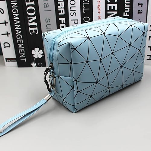 Miniatura 5 de Juego de bolsas de maquillaje, bolsa organizadora de maquillaje transparente de doble capa con 2 bolsas grandes para cosméticos, paquete de 3 bolsas