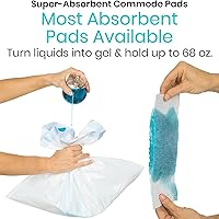 Vista 2 de Vive Almohadillas de cómoda superabsorbentes para cubo de mesita de noche (paquete de 24) – Forros desechables para orinal, cuenco portátil