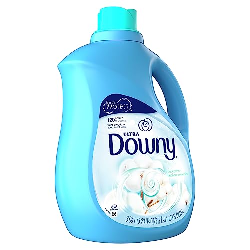 Image of Downy Ultra Laundry Fabric Softener Liquid, Cool Cotton Scent, 103 Fl Oz, 120 Total Loads, Packaging May Vary