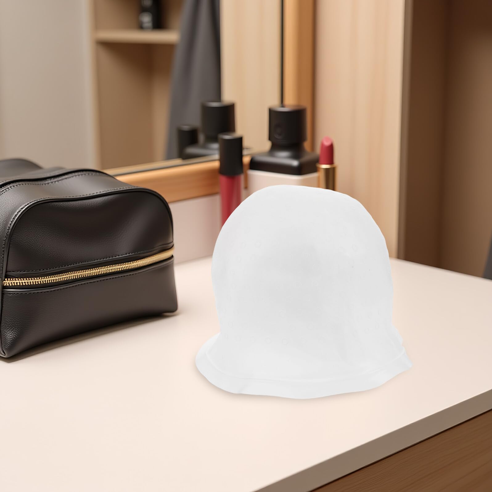 Cuffia per Mèches in Silicone Riutilizzabile con Fori per Evidenziazioni, Cappello da Parrucchiere Delicato per Colorazione Chioma, Kit 6 Pezzi per Uso Professionale e Domestico