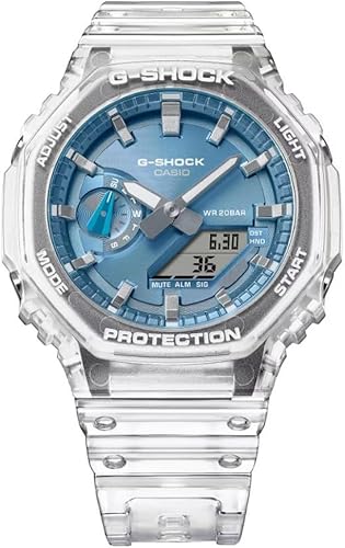Casio G-Shock Analog-Digital Sky Blue Dial Translucent Resin Band Watch - GA2100BM-7A2