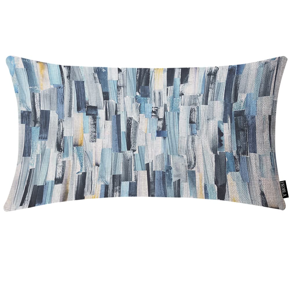 Cuscino Divano 30x50 EKOBLA: Federa Arcobaleno In Lino E Cotone, Perfetta Per Un Look Fresco E Colorato In Casa E Auto