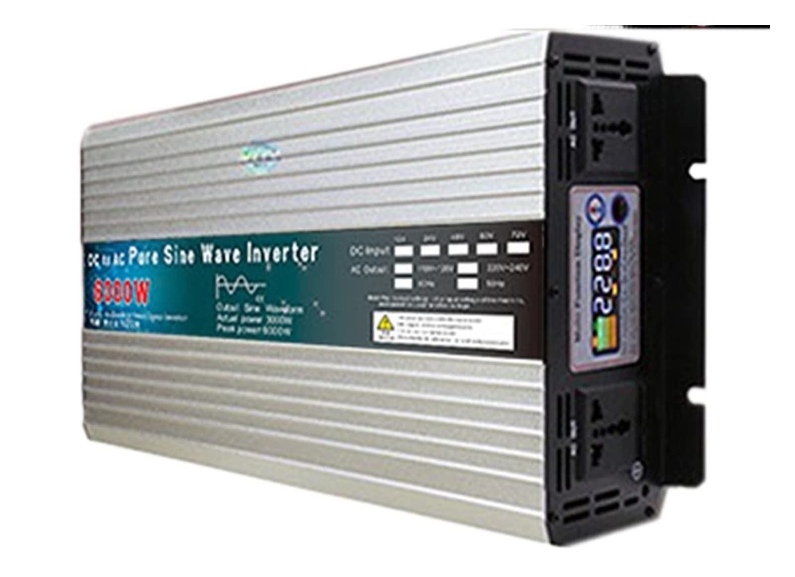 CUDTAPI Pure Sine Wave Inverter 12V/24V/48V/60V To 110 220 6000W 8000W Voltage Transformer Converter Pure Sine Wave Power Solar(24V 6000W,220 50HZ)