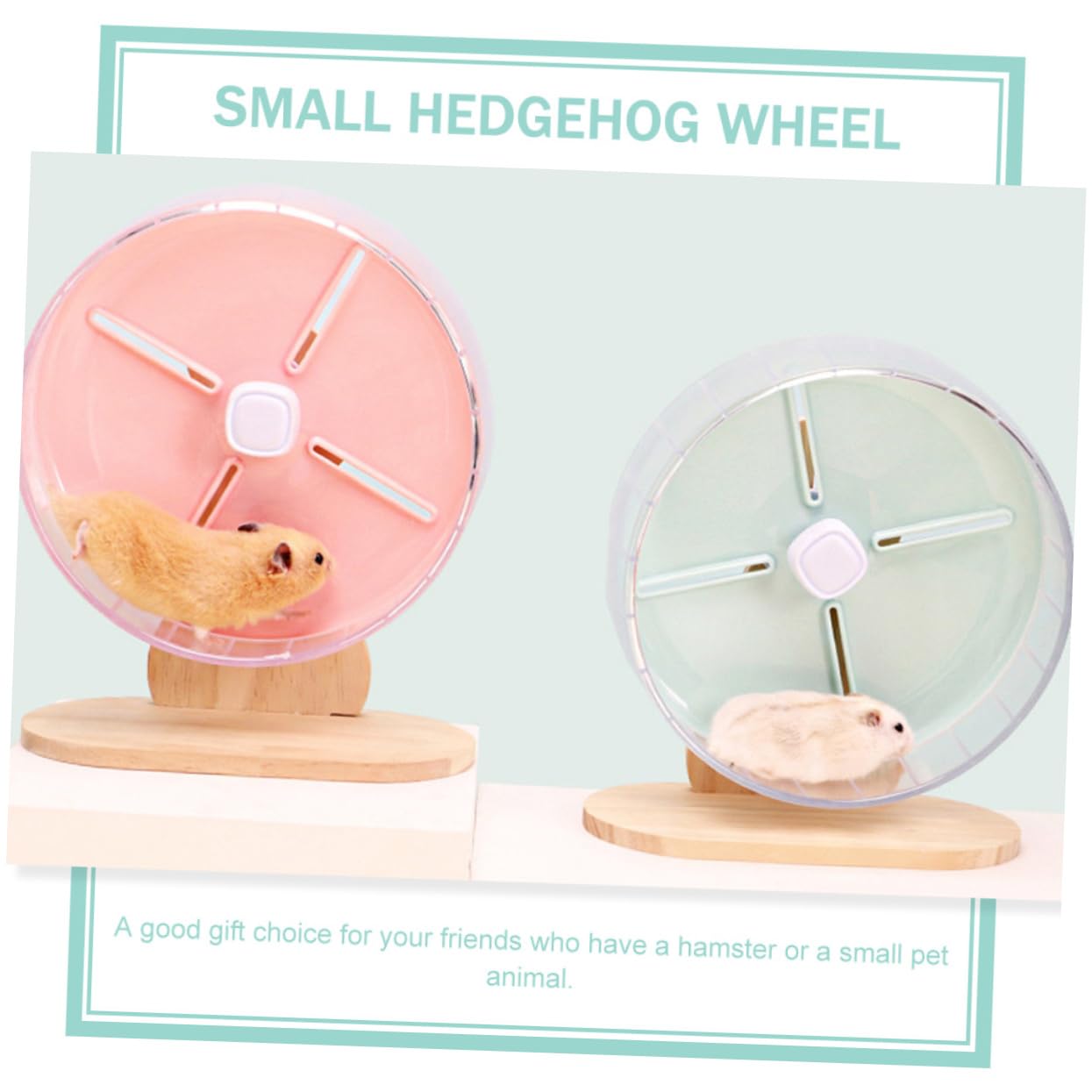 BESPORTBLE Roue Silencieuse 20 Cm pour Hamster et Hérisson en ABS et Bois Support Stable Augmente L'activité et Soulage L'ennui pour Cage d'animaux