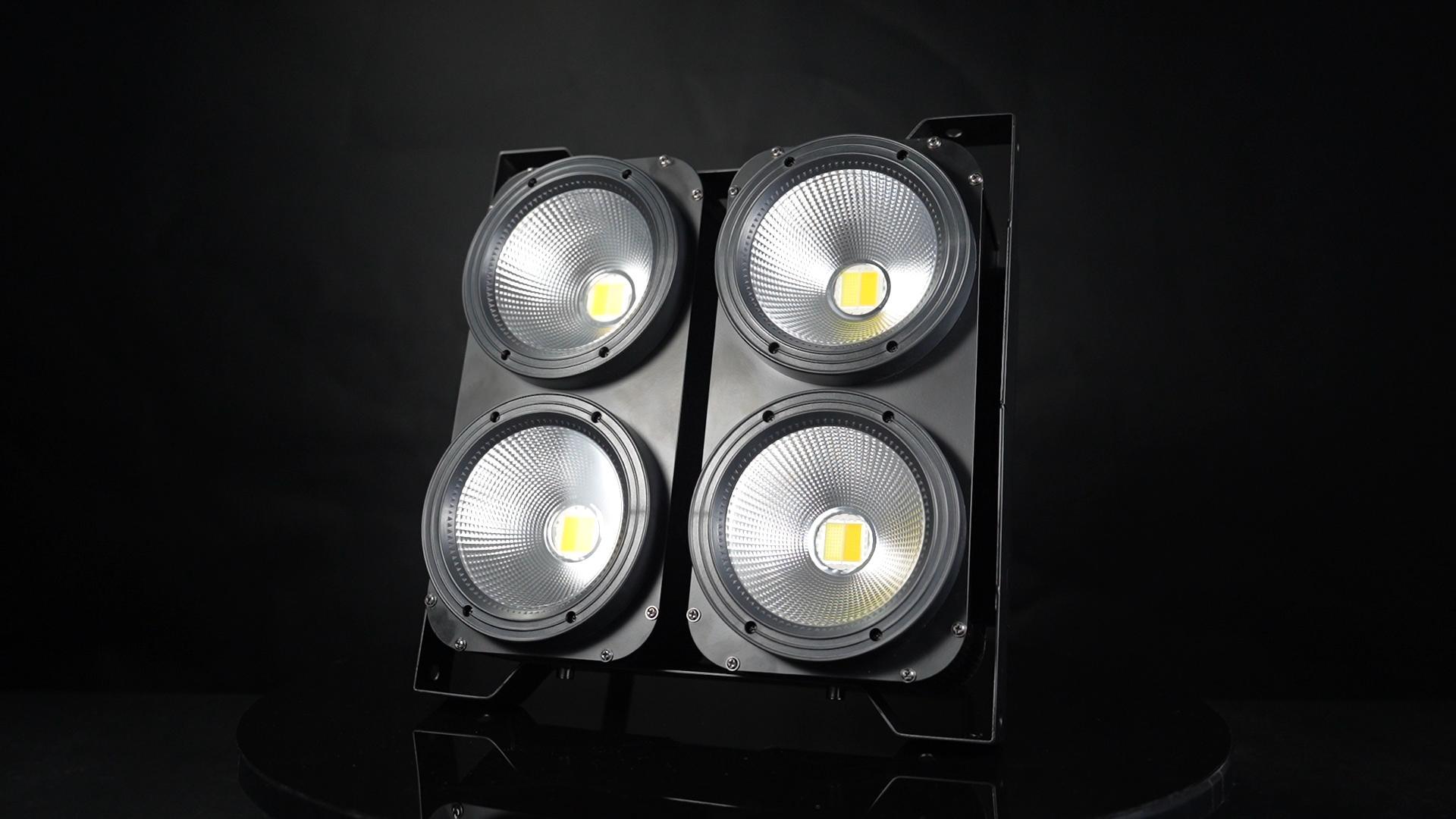 U`King 4x100W COB 4 Eyes LED Blinder Light 2 in 1 Cool White & Warm White Stage Par Light DMX512 Control Audience Effect Light