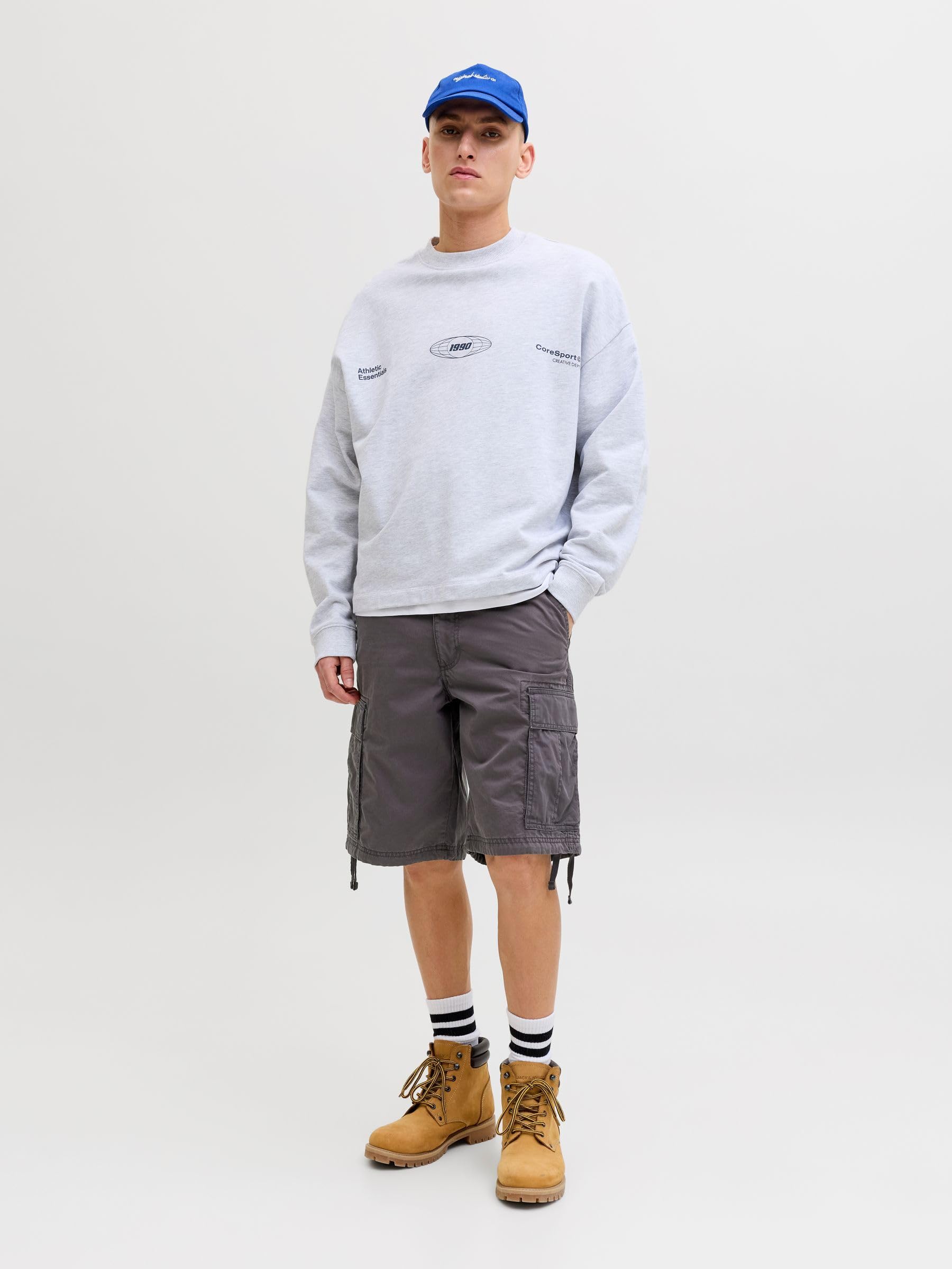 Jack & Jones - Jpstcole Frank Cargo Short Mid SN, Jpstcole Frank - Pantaloncini Cargo Mid SN Uomo