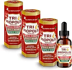 Tri Propolis (Vermelha, Verde e Marrom) Combo 3x 20ml Cada - Flora Nativa do Brasil