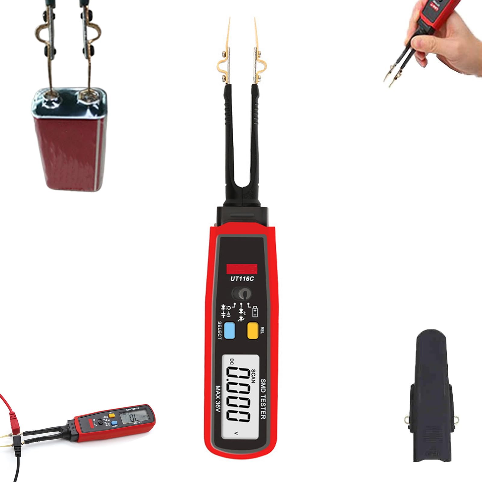 Parasitic Draw Fuse Tester Automotive, Fuse Monitor, Car Circuit Tester Monitor Accessories, Mini Multi Intelligent Diode Continuity Resistor Capacitor LED Battery Tester up to 80a