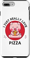 Vista 9 de iPhone 15 Kawaii Cute Pig I Just Really Love Pizza Lover Case