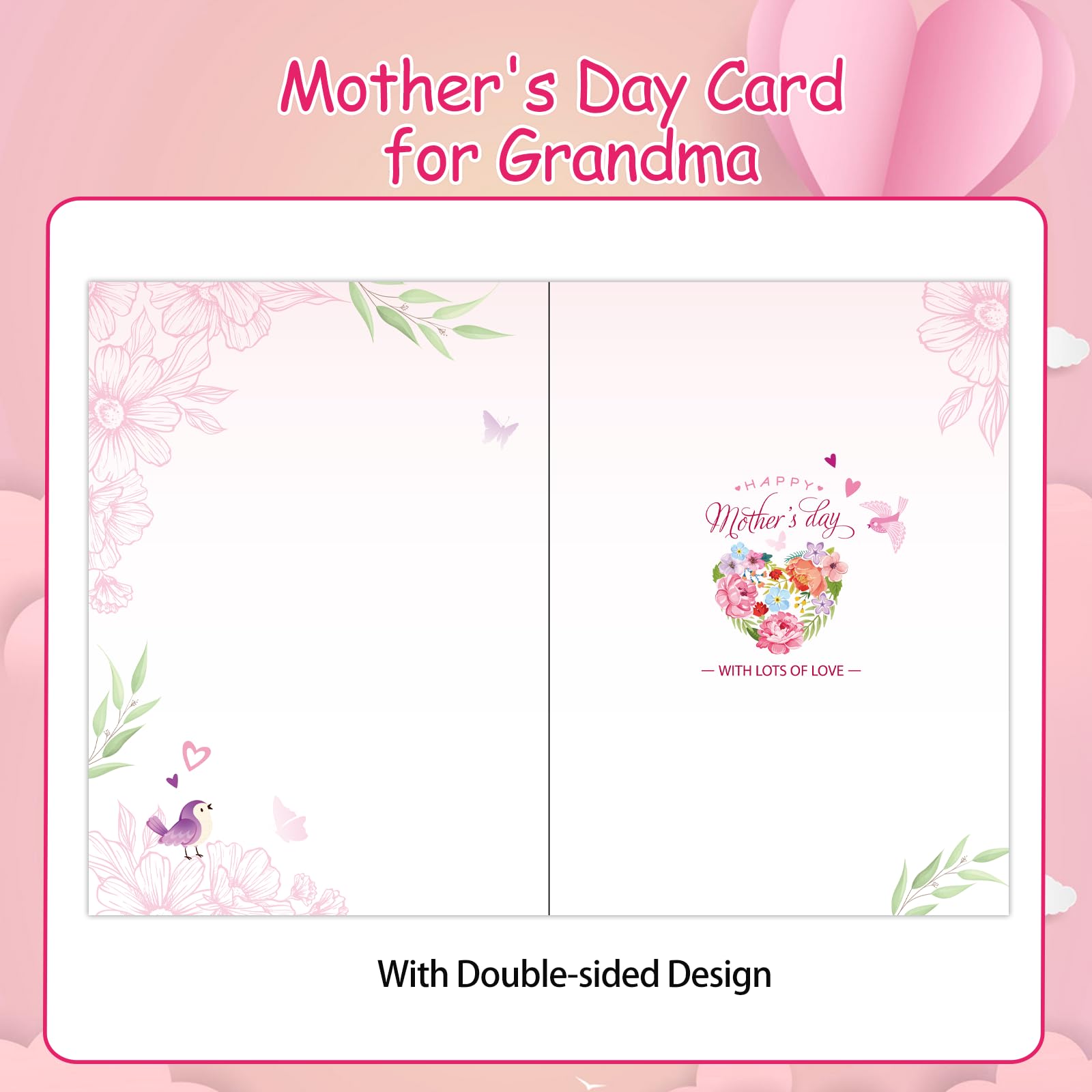 HOWAF Mothers Day Card for Grandma Happy Mother's Day Card Grandma Mothers Day Card for Nan Mothers Day Cards for Grandma Granny Nan Grandma Keyring - Image 4