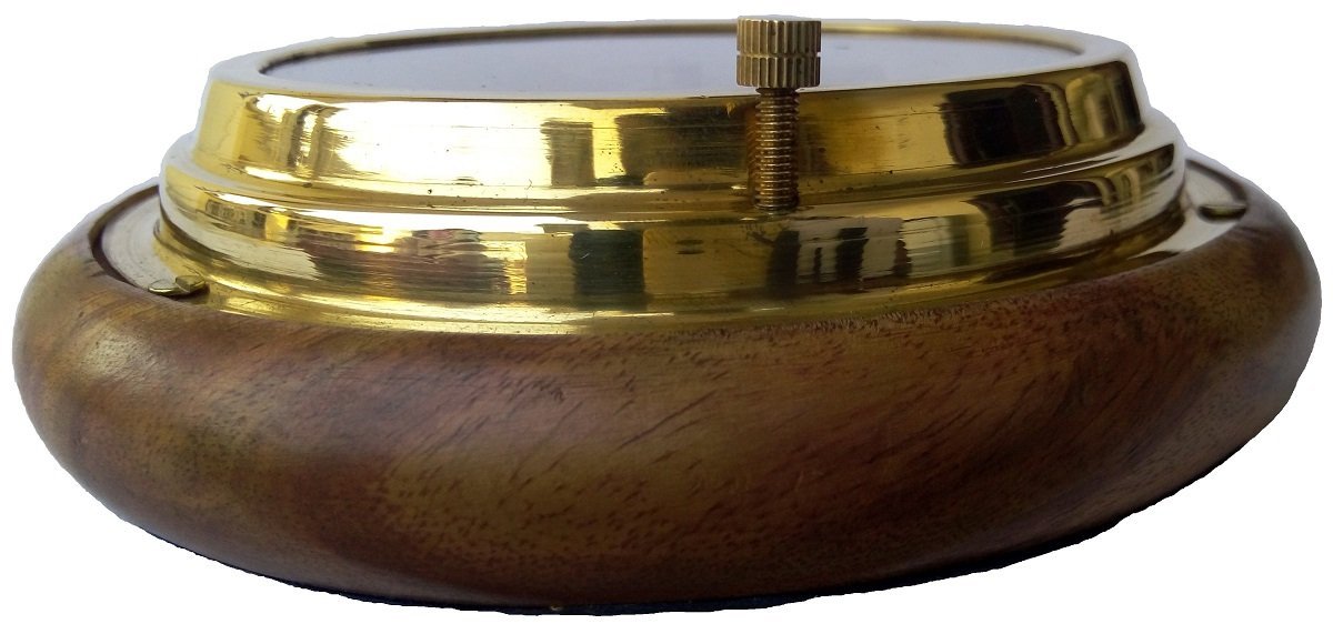 Bussola nautica Kartique in Legno n Ottone in Finitura Oro