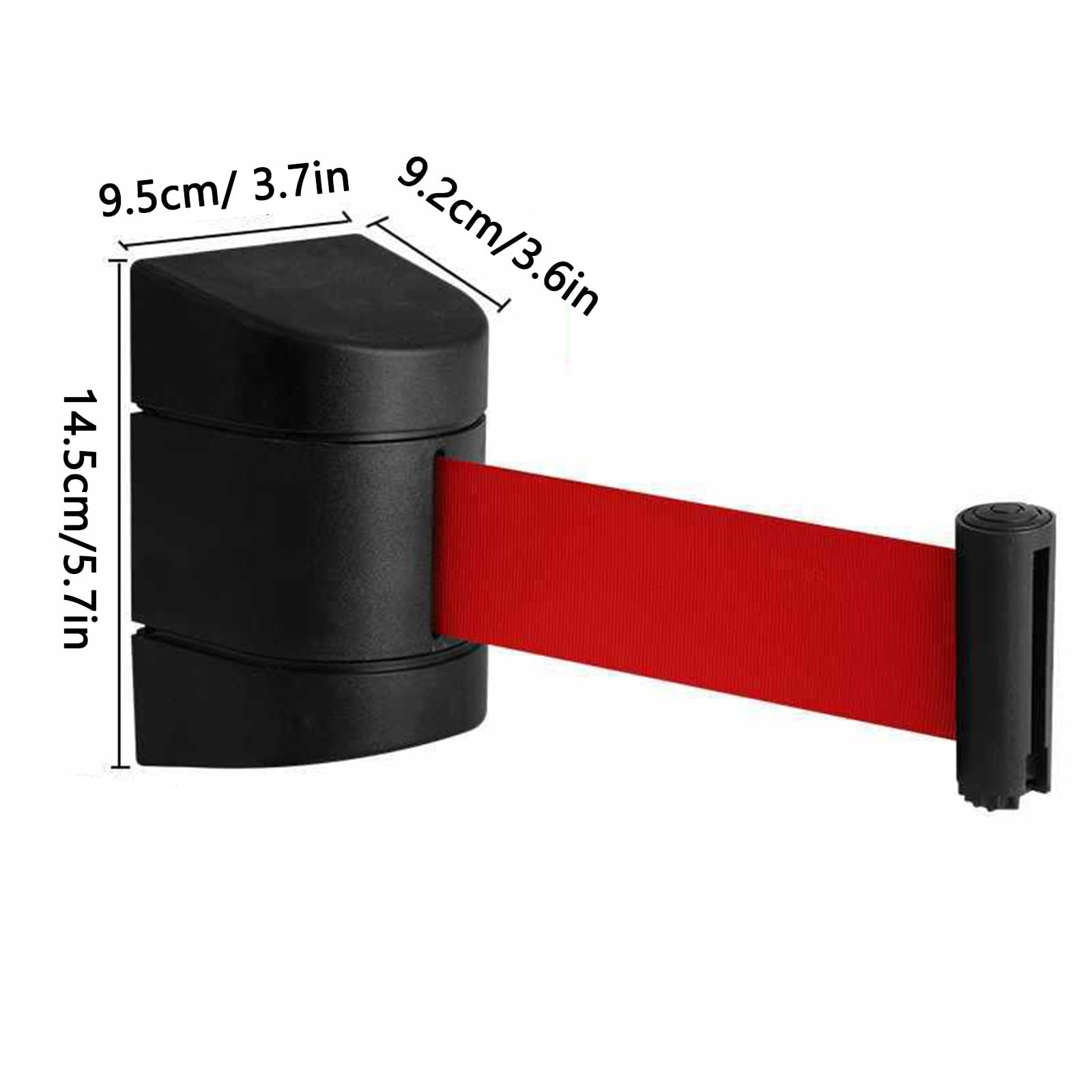 Poste, Divisor línea, Barrera Cinta retráctil Cola, Barrera Cinta montada en la Pared, Barrera Pared Multifuncional Control multitudes, Cinta retráctil Alineada con Cinta Advertencia Negra y Amarilla