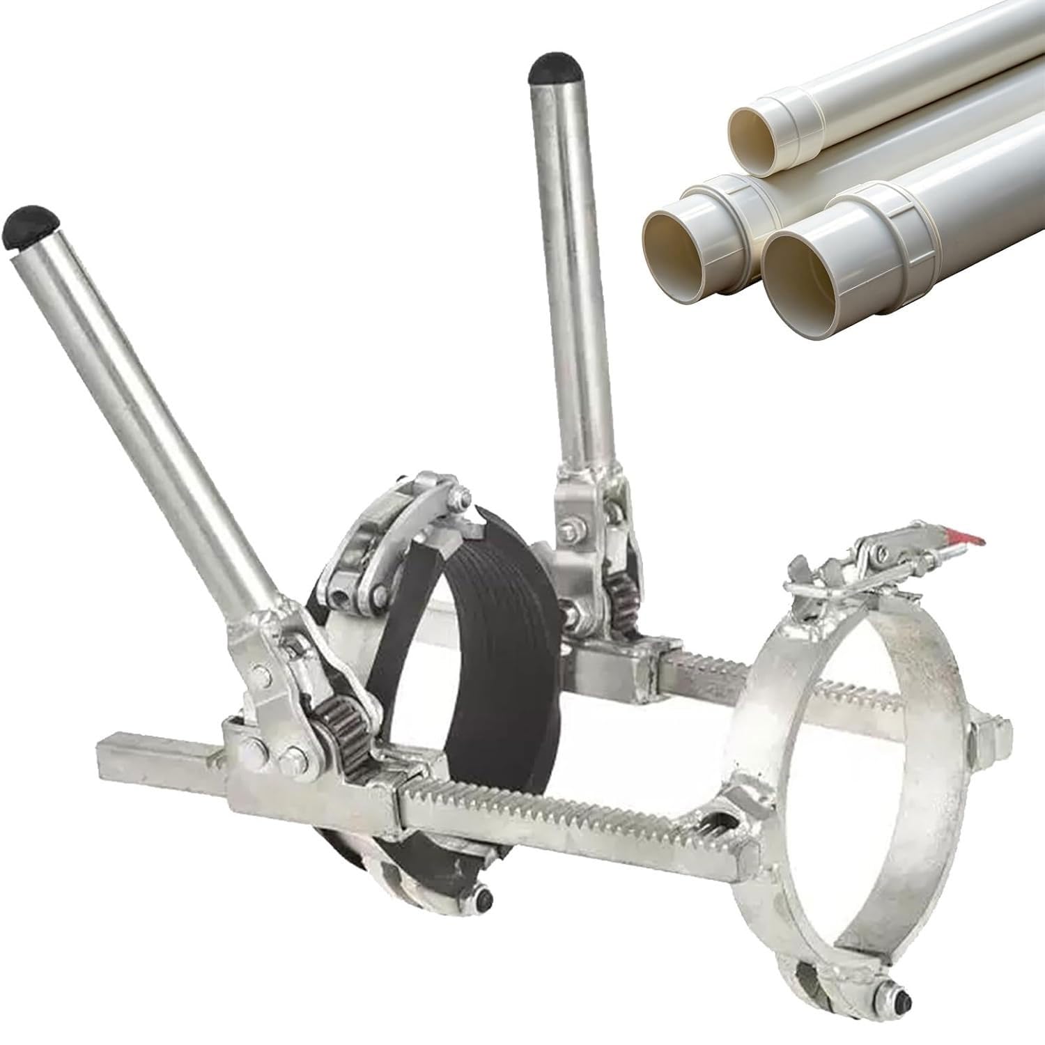 GYKOZY Pipe Installation Tensioner, Heavy Duty Ratchet Tool for Pipeline Alignment and Tightening for Drainage, Sewer, and Construction Projects (75mm)
