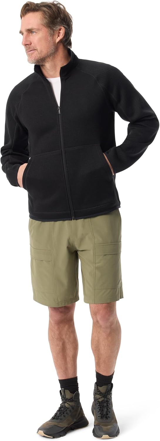 BASS OUTDOOR mens Full Zip Front Long Sleeve Fleece Sweater Jacket Standard - Image 2