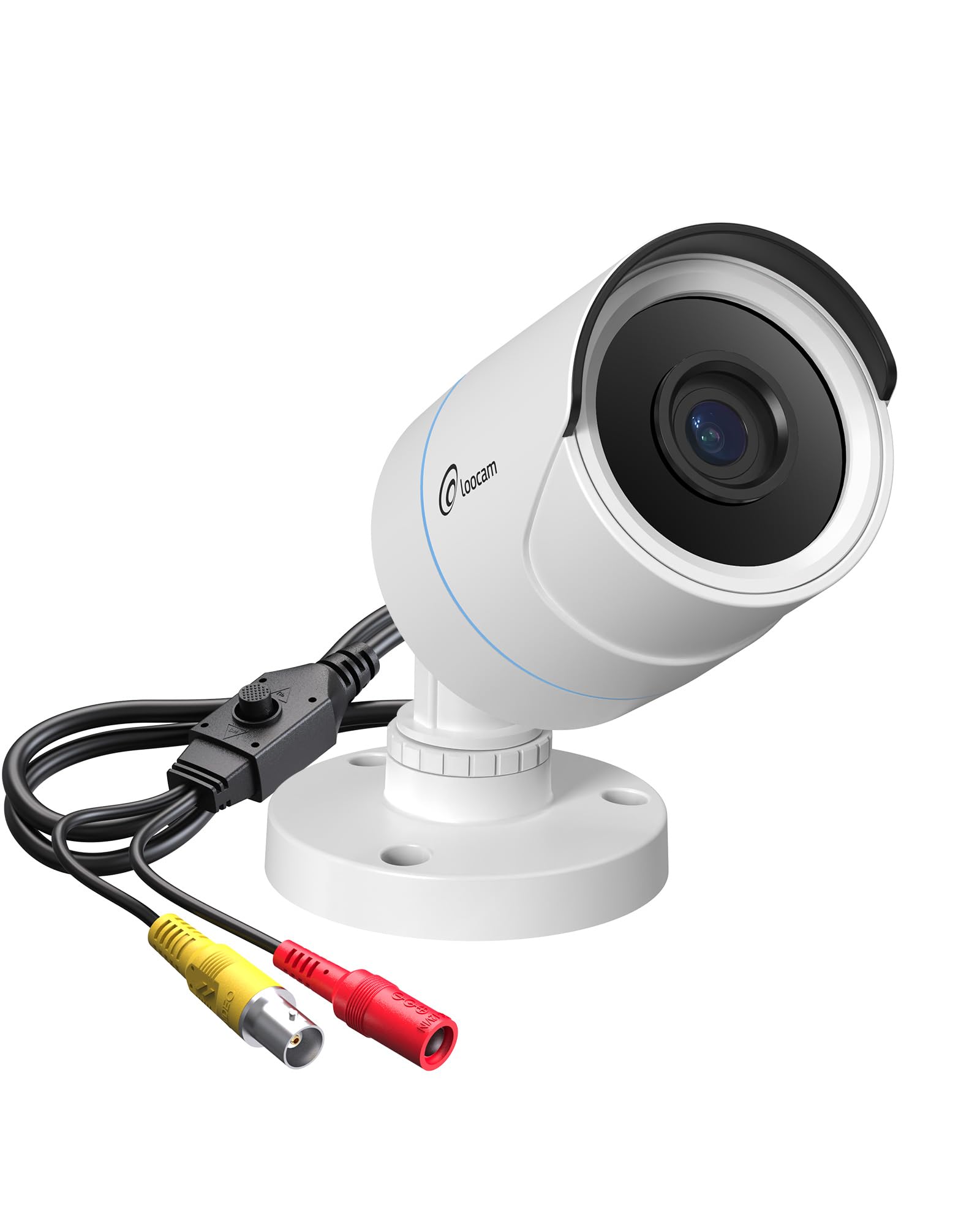 Loocam Cámara de Seguridad HD 2MP 1080p, Cámara Cableada Híbrida | 4-en-1 (CVI/TVI/AHD/CVBS), Visión Nocturna IR 24m, Resistente a Las Inclemencias IP66 para Sistema de Seguridad DVR CCTV