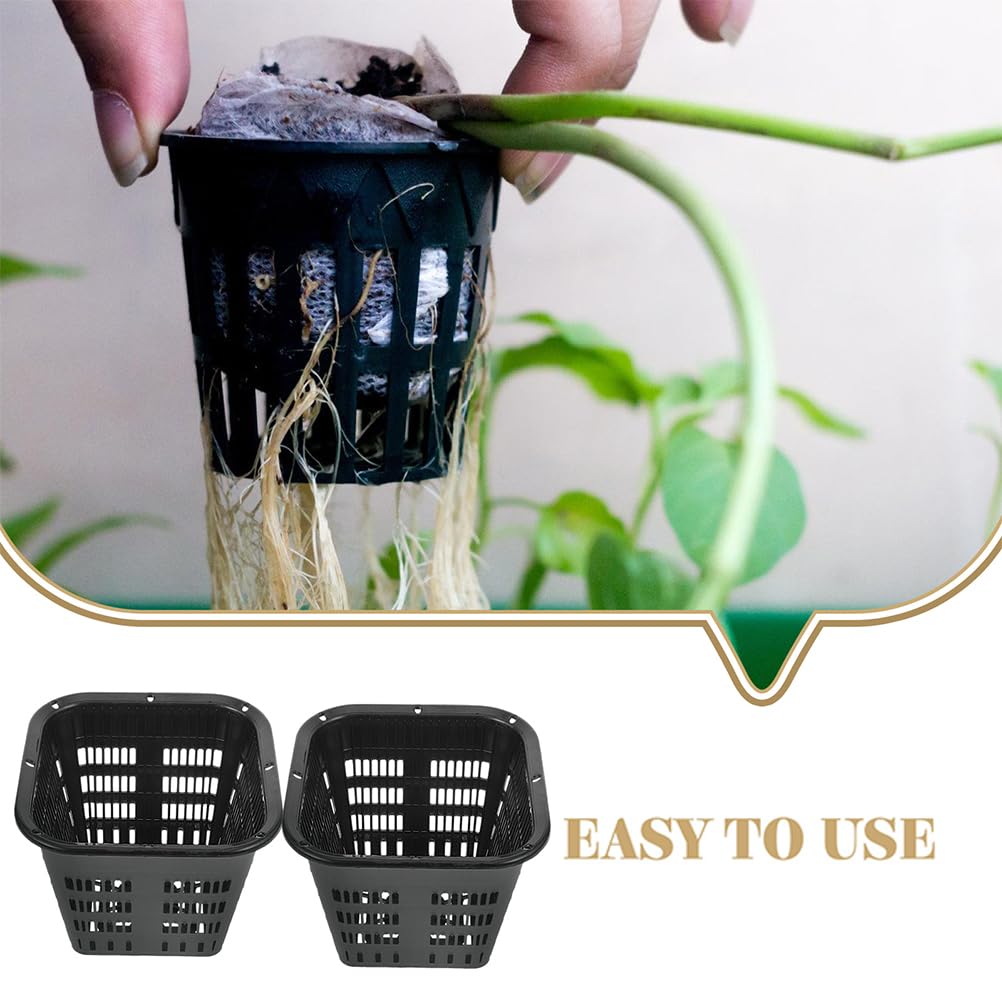 Supvox 10er-Packung 14 cm (5,5 Zoll) Robuste Netztöpfe – Hydroponik-Becher mit Schlitzen für – Wiederverwendbare Kunststoffkörbe mit Breitem Rand für Orchideen Und Gartenpflanzen