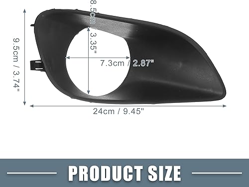 Miniatura 4 de Izquierda derecha lado antiniebla rejilla cubierta Trim NO.521280D090521270D190 para Toyota Yaris Sedan 2007-2013 negro 1 par