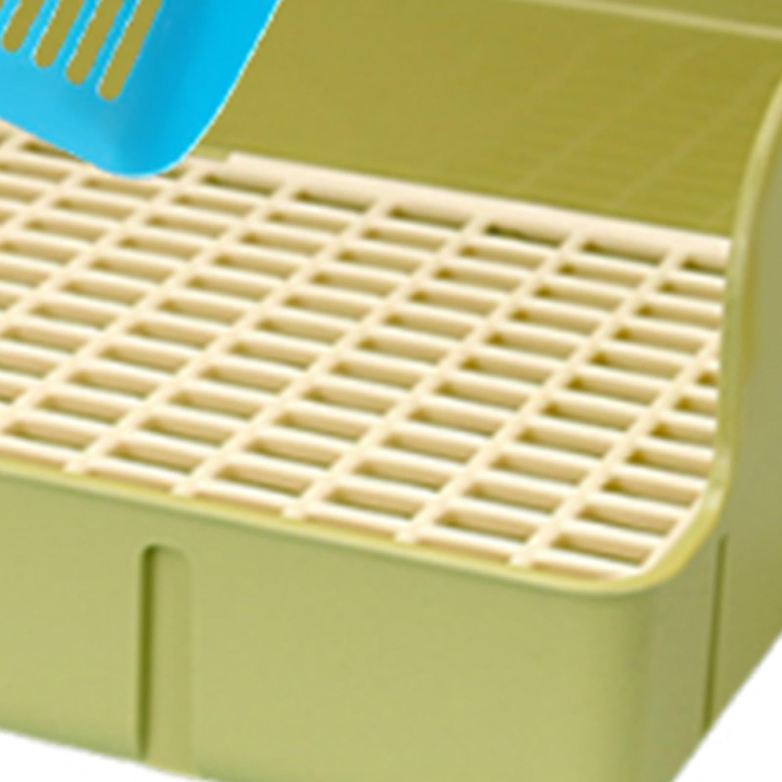 Toilette per Conigli e Accessori per furetti, vaschetta Anti-Schizzi, Verde
