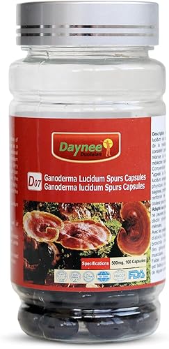 AIHIYO Ganoderma Lucidum Spurs - Cápsula en polvo, polvo de esporas de hongos Reishi orgánico para estimular el sistema inmunológico, sin OMG, sin