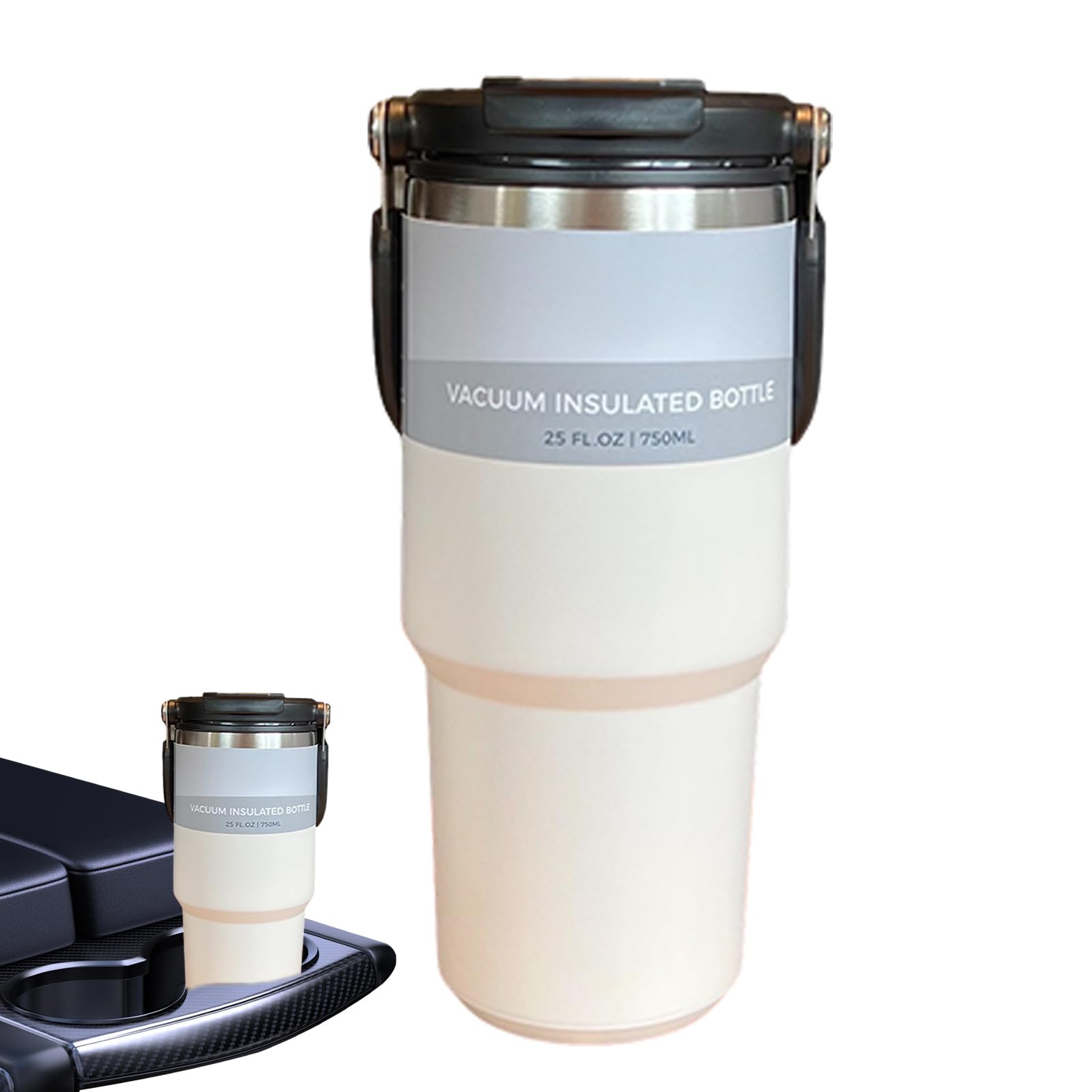 Gobelet Isotherme 1200 Ml Gobelet Isotherme VINSUN 1200ml - Acier Inoxydable, Double Paroi, Avec Paille Et Anse - Garde Vos Boissons Chaudes Ou Froides Gobelet Double Isolation Froid Chaud