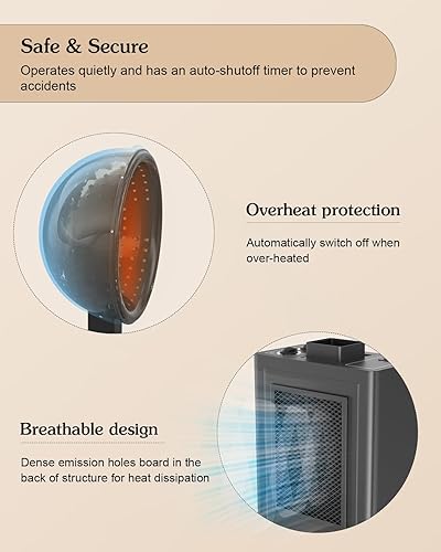 Miniatura 5 de Paddie Silla profesional para secador de pelo para salón, ángulo y altura y temperatura ajustable 1000 W, temporizador de 60 minutos