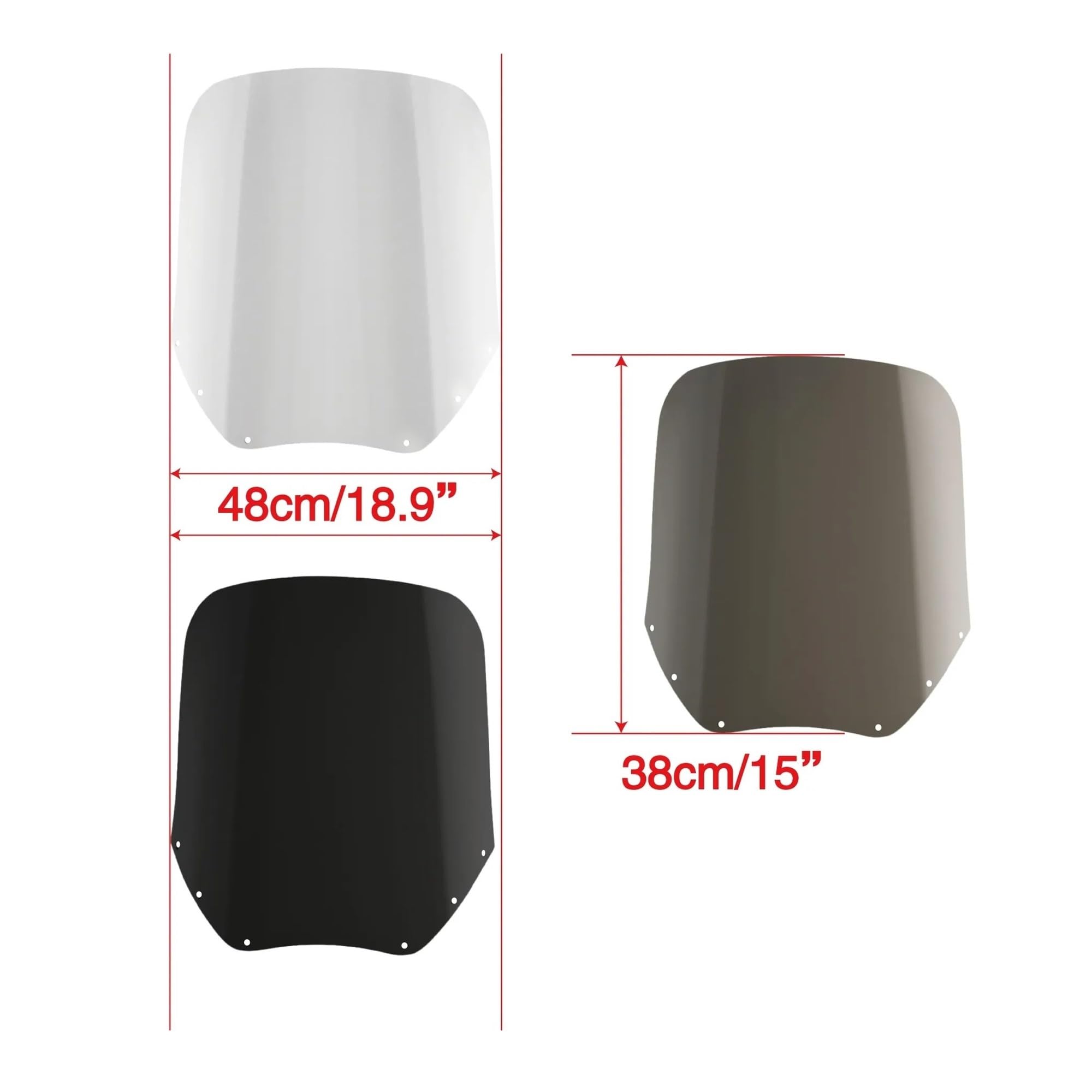 Bulle Haute Moto pour Pare-Brise FATECIM 6021/6022/6023/6024 1 Transparents