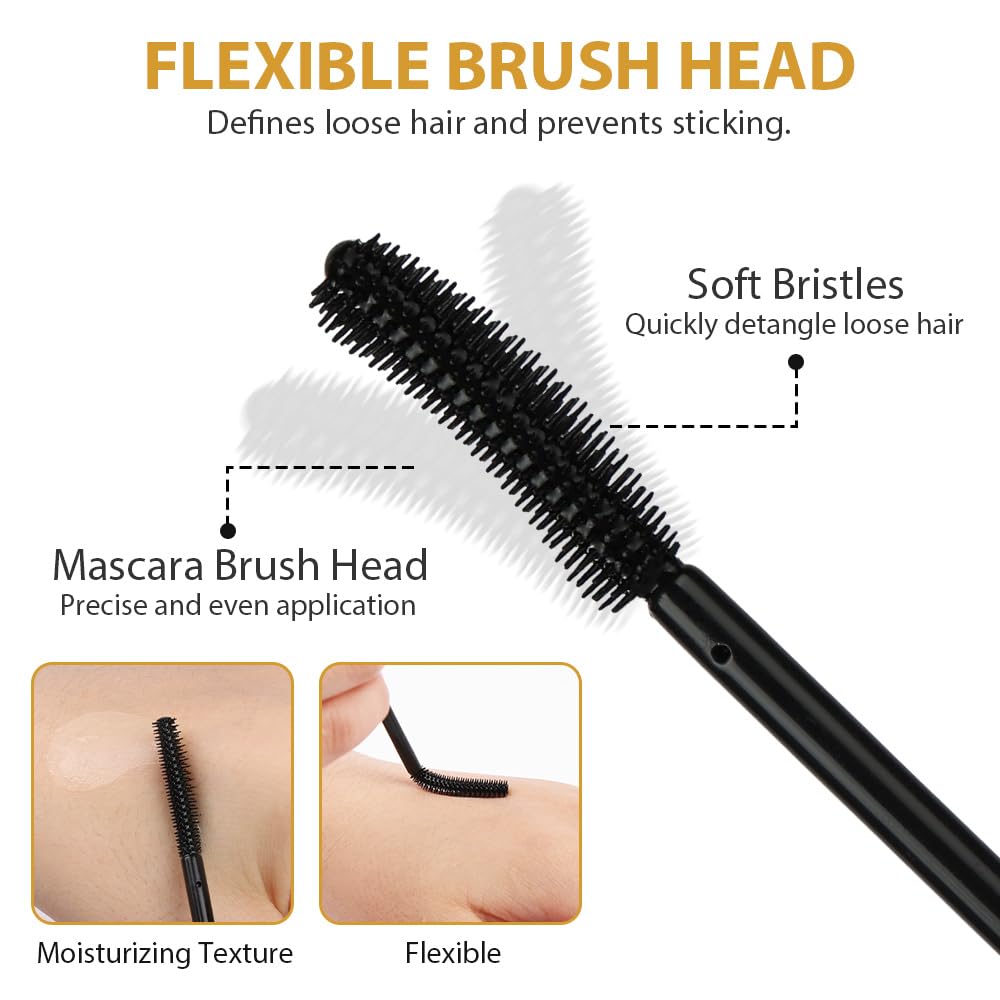 ALIIP Hair Finishing Stick 2 Pack, Non-Greasy Flyaway Hair Tamer for Women/Men with Mascara Wand - Image 3