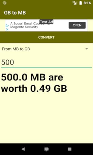 Converter GB to MB