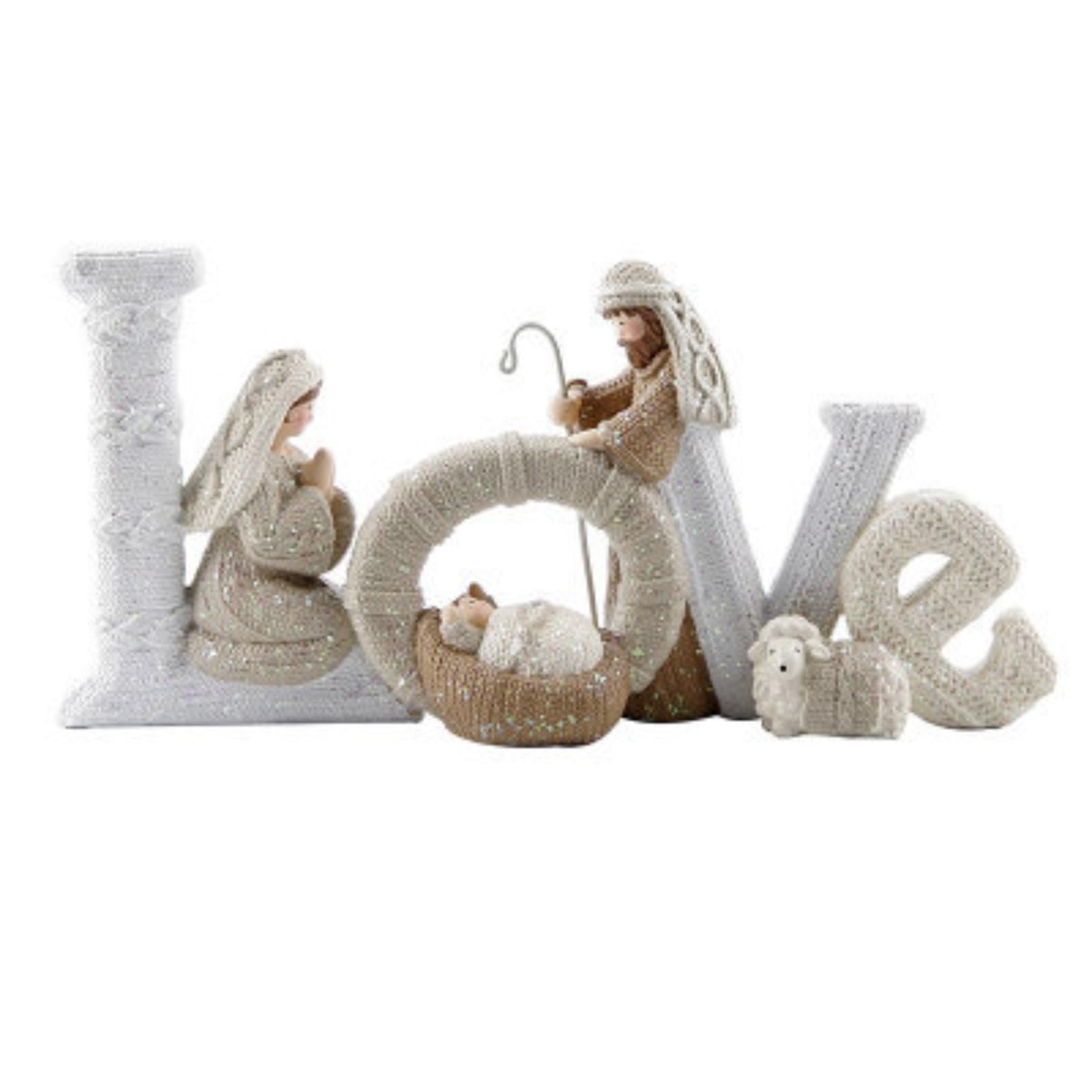 Figuras Navidad, Figuras Belen Navidad Grandes, Figura Decorativa de Belén de Navidad, Decoración del hogar de Oficina, Exquisita Decoración De Letras Inglesas
