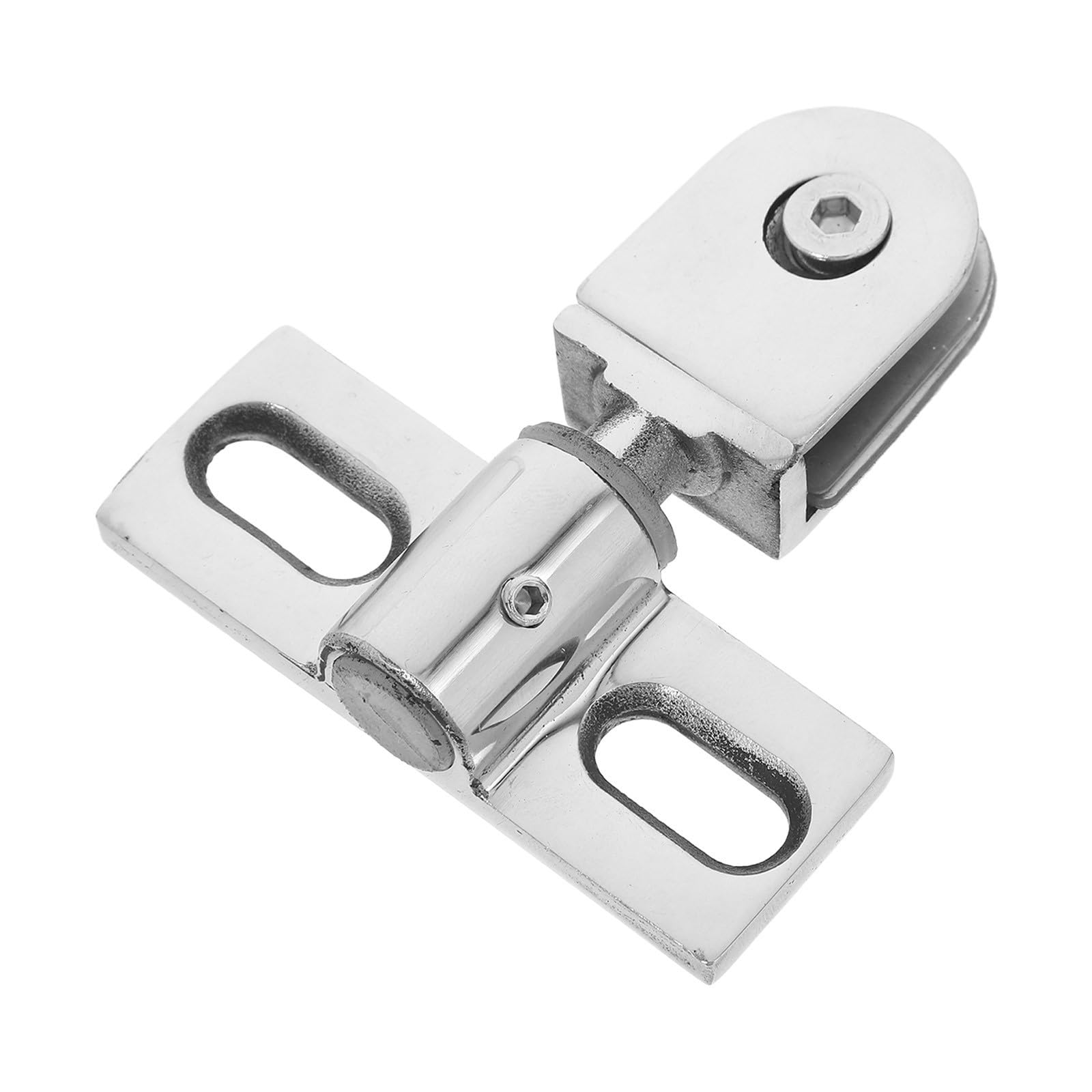 Charnière pivotante double direction en acier inoxydable argenté pour porte moderne