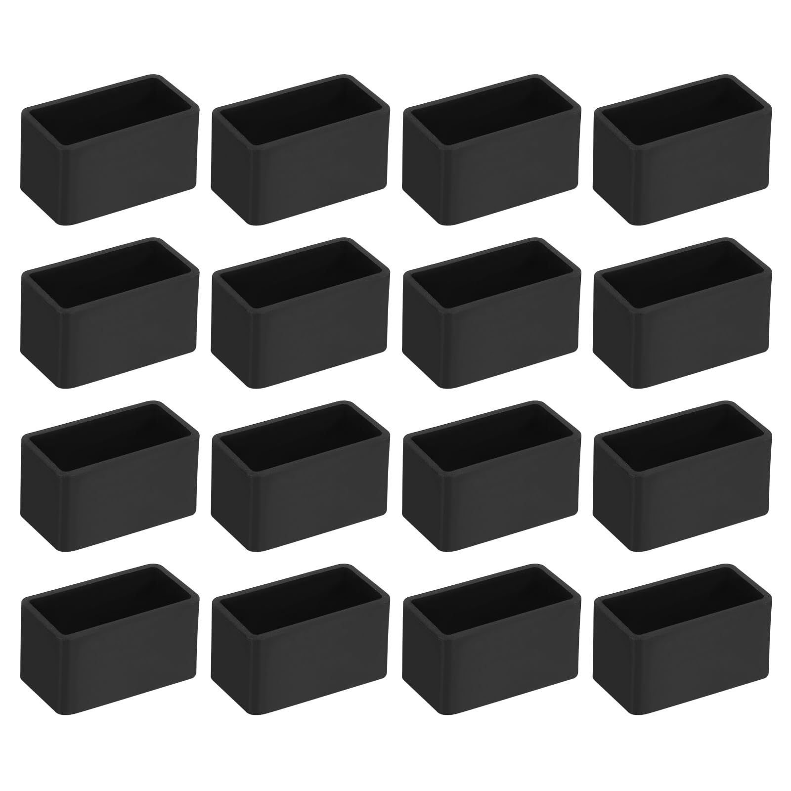 26PC PVC Chair Leg Caps - Square Furniture Floor Protectors For Tables & Chairs