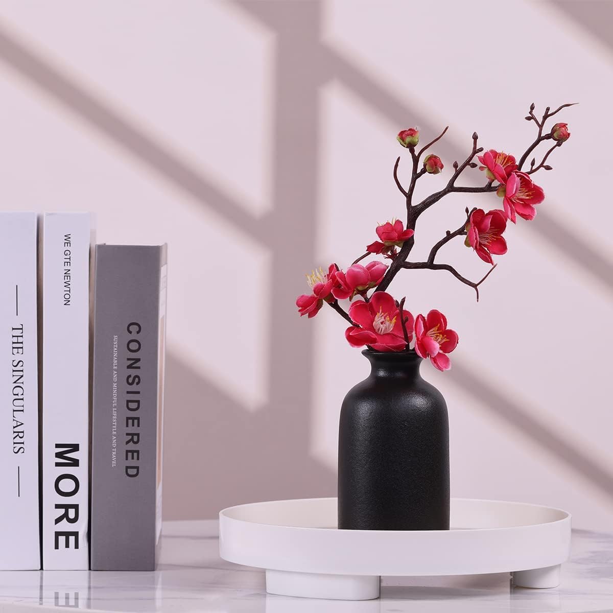 6 Pack Matte Black Ceramic Bud Vases – 5” Modern Boho Mini Vases for Flowers, Pampas Grass, or Dried Stems – Small Rustic Centerpieces for Home Decor, Wedding Table, and Party Displays - Image 4