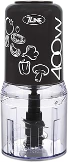 Mini-HACHOIR Noire - 7 LINE - 400W - 4 lames acier inoxydable - Multifonctions - Bol : 500ml