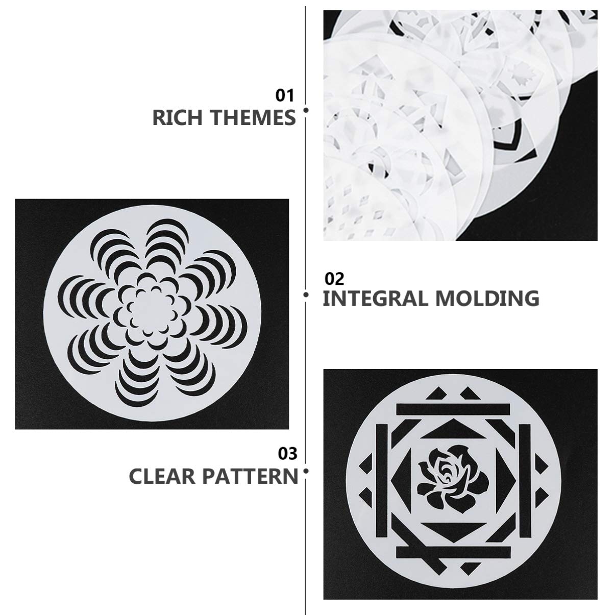 126pièces Pochoirs De Peinture Mandala Pour Diy Modèles Artistiques à Utiliser Sur Bois Sols Et Surfaces Plates