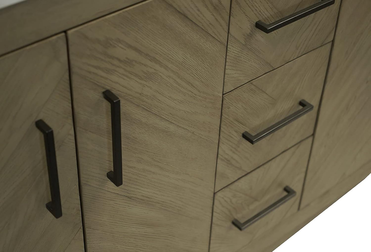 Kitchen Bath Collection Peyton 60-inch Double Bathroom Vanity (Carrara/Gray Oak): Includes Gray Oak Cabinet with Stunning Carrara Marble Countertop and White Ceramic Sinks