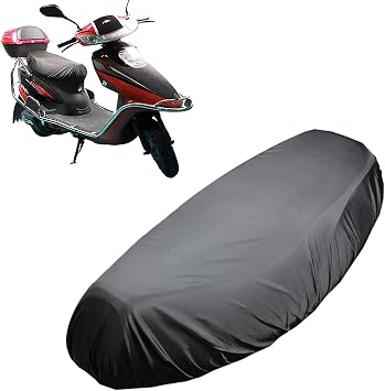1 PC Motorcycle Seat Cover, 27.55" x 45.27" Rainproof Seat Protector Cover, Breathable Heat Insulation Oxford Cloth Accessories, Universal for Motorcycles Black #XXL