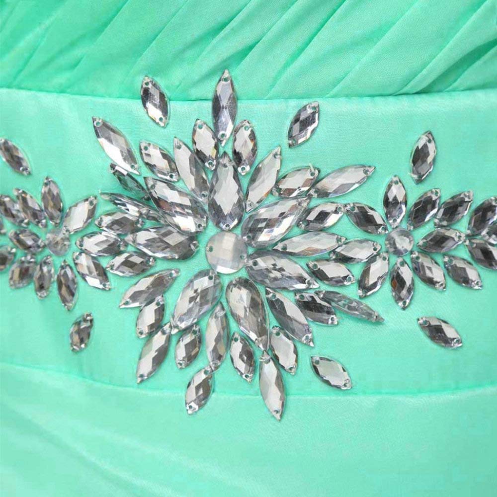 Vestido de noche elegante gasa con un solo hombro para mujer