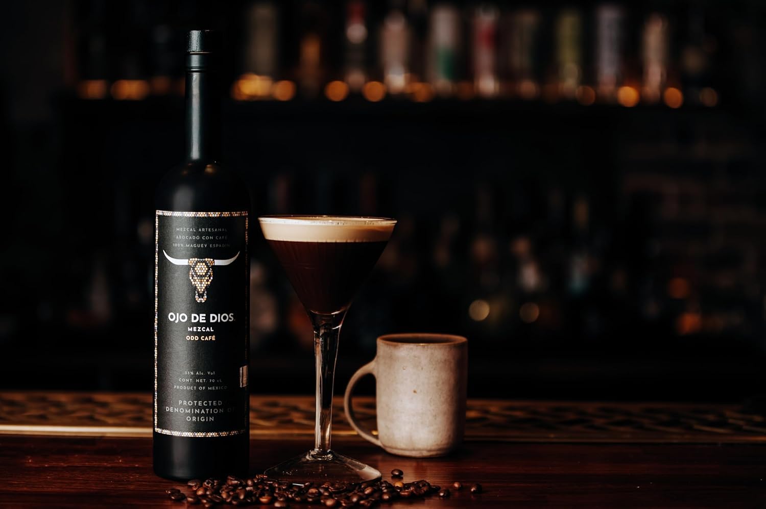 Ojo De Dios Café Mezcal 70cl | Licor de Café Galardonado | Mezcal de Oaxaca Artesanal | Cultivo Sostenible | Ideal para Cocteles y Degustación