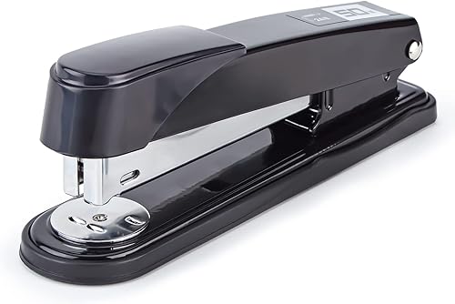 EZWORK Grapadora, capacidad de 50 hojas con 4000 grapas y juego de herramientas para quitar grapas, grapadoras negras para escritorio