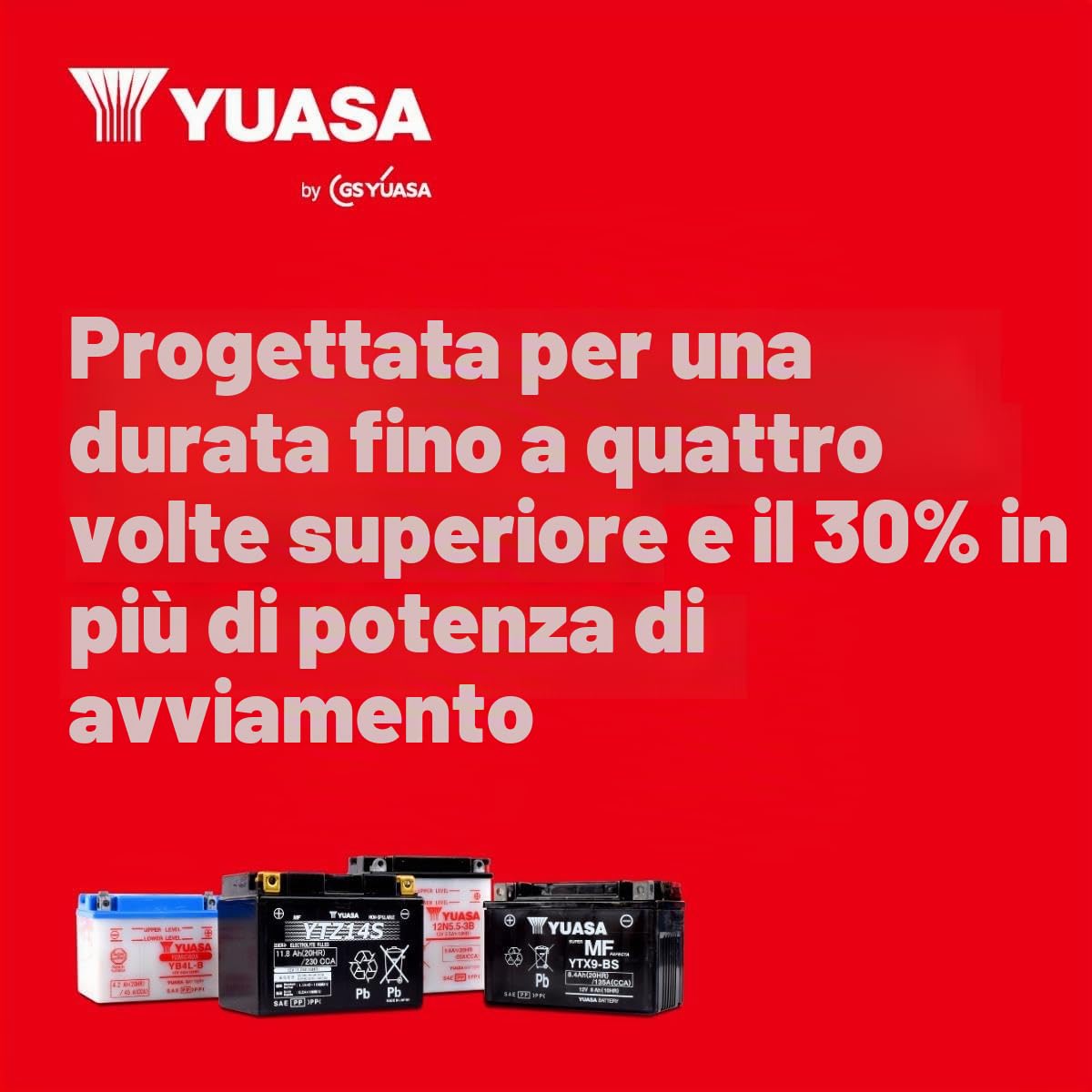 Yuasa TTZ10S - Batteria VRLA per moto, 12 V, 190 CCA pre-riempita e pronta da montare, senza manutenzione