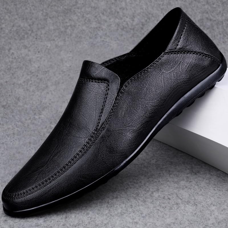 Men's Leather Classic Lace Up Formal Tuxedo Derby Shoes Men Business Office Wedding Formal Modern Oxfords Non Slip Casual Work Dress Shoes for Men4