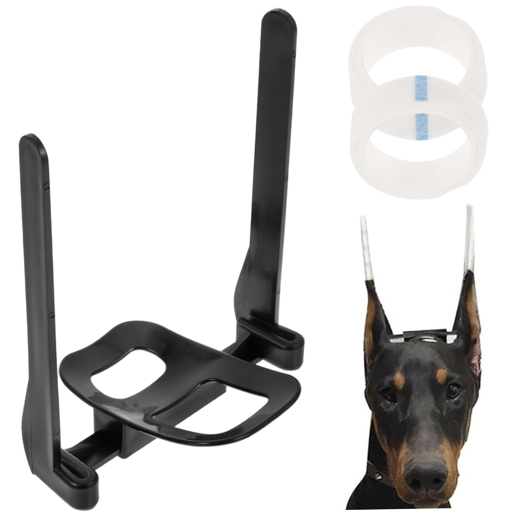Doberman Ear Posting Kit, Adjustable Dog Ear Posting Kit Lightweight Crack Resistant Stand Up Support for Pet, Home, Dog Supplies