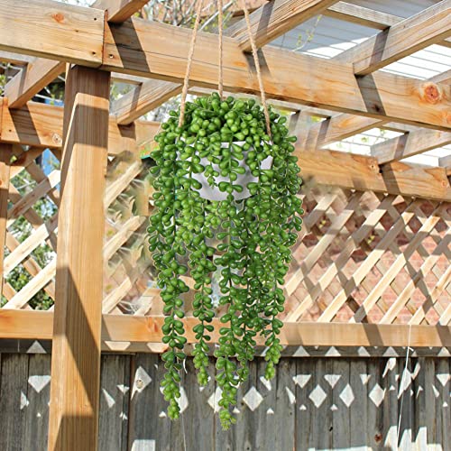 Briful 14" Hanging Artificial Plant Fake Hanging Plant in Pot - Image 4