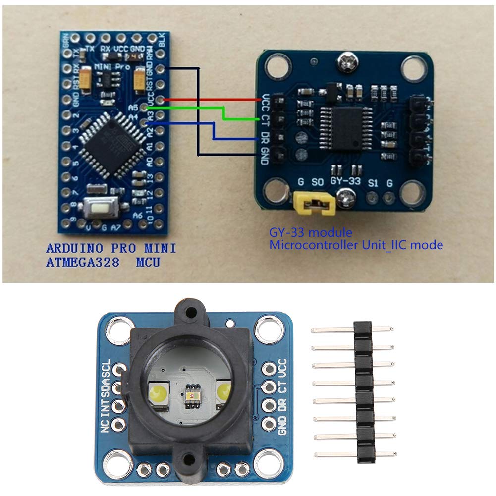 Color Sensor Module, TCS34725 Color Recognition Sensor Electrical Accessory Circuit Board Colour Recognition, Desktop Computer Barebones Systems