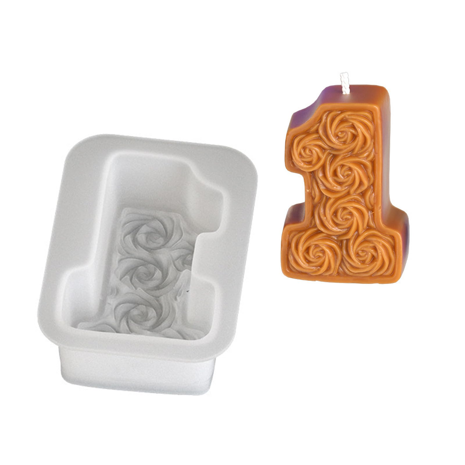 Xinsheinelry Silicone Rose Number 0-8 Molds Ornament Plasters Baking Casting Epoxy Resin Scented