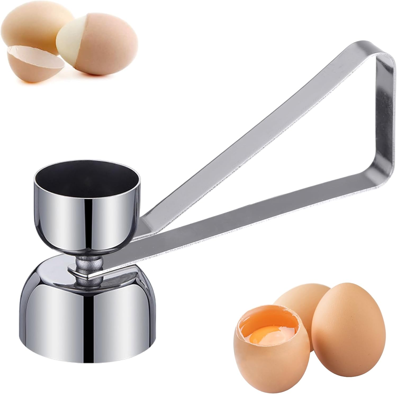 Egg Cracker Topper Egg Openers Stainless Steel Eggshell Egg Cutter