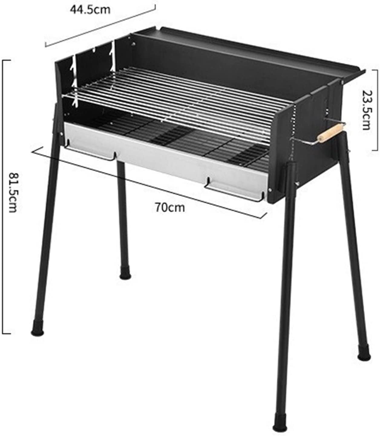 Grill Ogrodowy Grille Na Węgiel Drzewny Grill Ogrodowy Przenośny Grill Z Grubej Stali Nierdzewnej